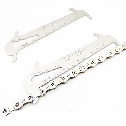 

Chain Checker Tool Multifunctional For Road Bike Mountain Bike MTB Cycling Bicycle Stainless steel Silver