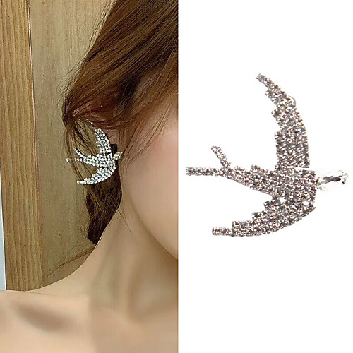 

Women's Stud Earrings Classic Bird Love Classic Vintage Imitation Diamond Earrings Jewelry Silver For Gift Daily 1 Pair