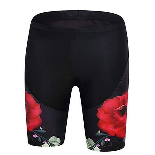 

21Grams Women's Cycling Shorts Spandex Bike Shorts Padded Shorts / Chamois Pants Breathable Quick Dry Sports Solid Color Floral Botanical Black / Red Mountain Bike MTB Road Bike Cycling Clothing