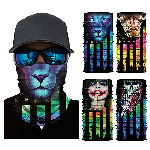 

Neck Gaiter Pollution Protection Quick Dry Ultraviolet Resistant Rainbow Balaclavas Bandana for Adults' Road Cycling Hiking Cycling