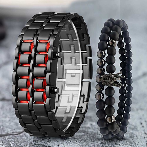 

Men's Digital Watch Digital Digital Modern Style Stylish Classic LCD Casual Watch / One Year / Stainless Steel