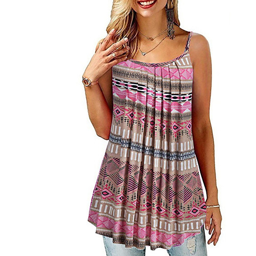 

Women's Color Block Pleated Lace up Print Blouse Daily Strap Wine / Black / Blue / Purple / Red / Blushing Pink / Navy Blue / Gray