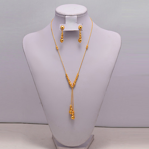 

Women's Jewelry Set Classic Tassel Trendy Ethnic Fashion Gold Plated Earrings Jewelry Gold For Christmas Wedding Gift Street Festival 1 set