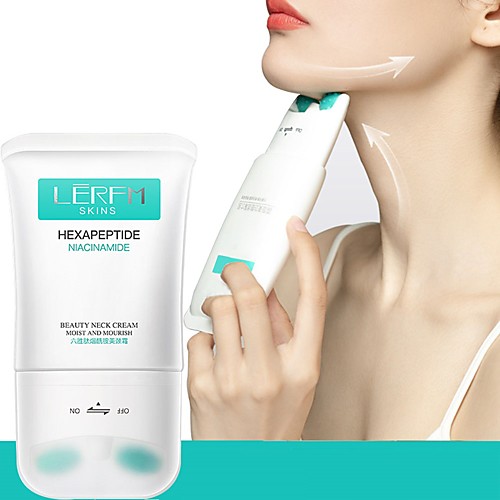

Double Roller Neck Cream Massager Smooth Skin Remove Neckline Wrinkle Lifting Firming Brighten Peptides Neck Mask 120g