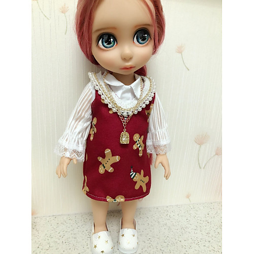 

Sharon Sets Of 16-Inch Doll Clothes Fashion Princess Dress Red Hat And Clothing Accessories Three Free Baby