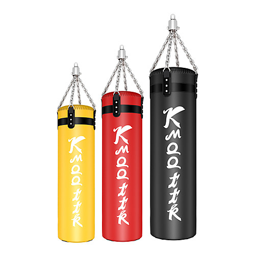 

Punching Bag Sandbag For Taekwondo Boxing Form Fit PU Leather Dark Yellow Black / White