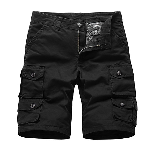 

Men's Hiking Shorts Hiking Cargo Shorts Solid Color Summer Outdoor 10 Standard Fit Breathable Quick Dry Sweat-wicking Comfortable Shorts Bottoms Black Army Green Grey Khaki Dark Blue Camping