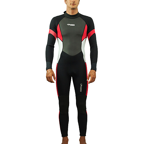 

HISEA Men's Full Wetsuit 3mm SCR Neoprene Diving Suit Thermal Warm Long Sleeve Back Zip - Swimming Diving Surfing Patchwork Spring & Fall Winter / Stretchy