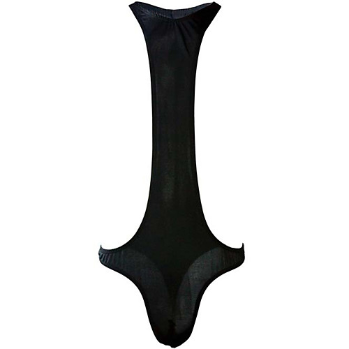 

Men's Backless Bodysuits Nightwear Solid Colored Black One-Size