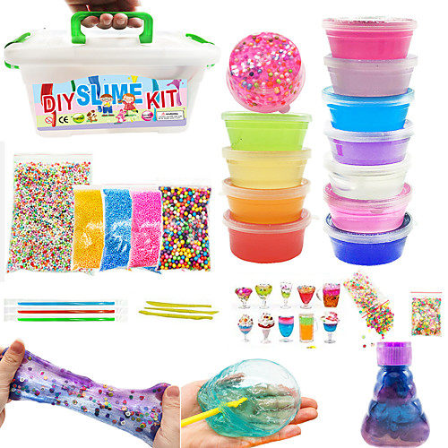 

12 pcs DIY Slime Kit Slime Charms Rainbow Parent-Child Interaction Making Kits with DIY Tools Kid's DIY Toys Party Favors & Gifts