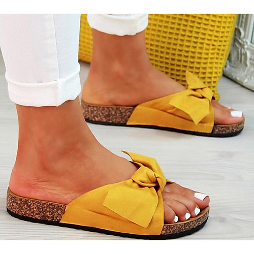 

Women's Sandals Flat Sandal Summer Flat Heel Open Toe Daily Canvas Black / Yellow / Red
