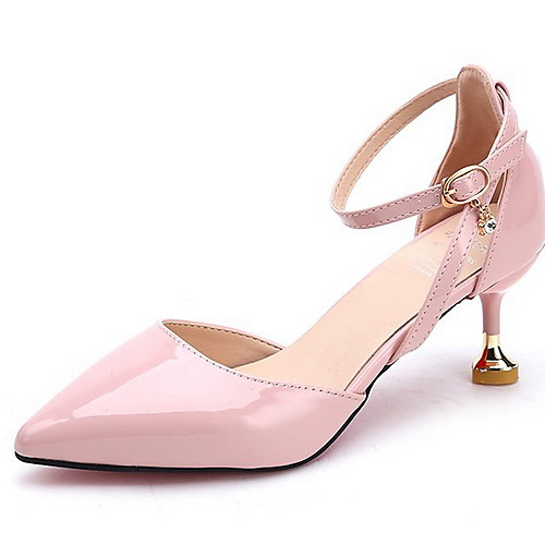 

Women's Sandals Black Sandals Spring & Summer Stiletto Heel Pointed Toe Daily PU Black / Pink / Gray