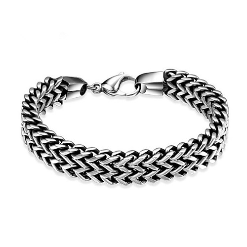 

Men's Chain Bracelet Braided Totem Series Stylish Titanium Steel Bracelet Jewelry Silver For Gift Festival