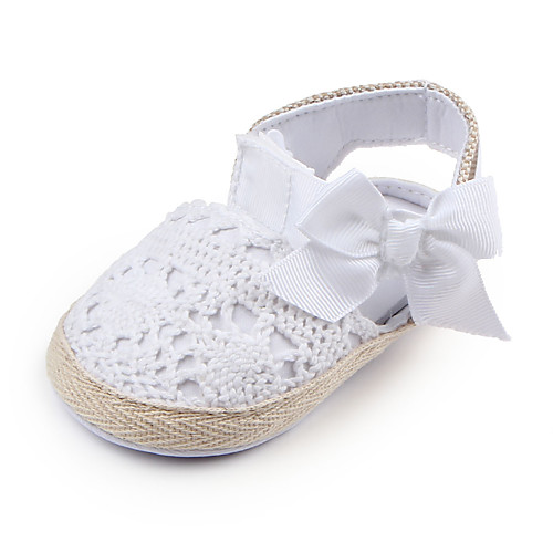 

Girls' Comfort / First Walkers / Children's Day Lace Flats Embroidery Infants(0-9m) / Toddler(9m-4ys) Bowknot White / Pink Spring / Fall