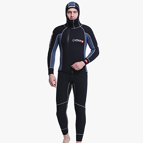 

Dive&Sail Men's Full Wetsuit 5mm SCR Neoprene Diving Suit Anatomic Design Long Sleeve 2-Piece Patchwork Autumn / Fall Spring Summer / Winter / High Elasticity