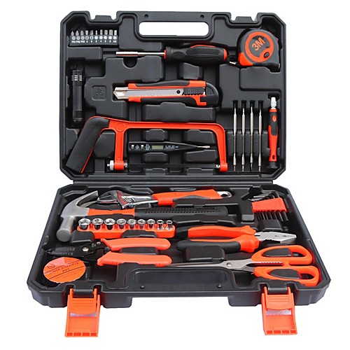 

Hardware Tool Combination Set Household Toolbox Manual Tool Set Repair General Household Hand Tool Kit with Plastic Toolbox Storage Case 24PCS Set