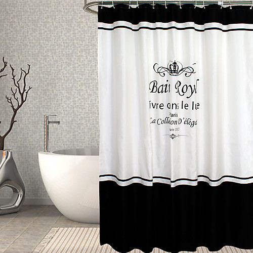 

Polyester Shower Curtain Crown Shower Curtain Antibacterial Mildew Proof Waterproof 180 180