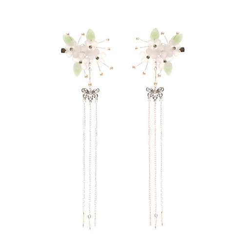 

Fashion Alloy Headdress / Hair Clip with Imitation Pearl 2pcs Wedding / Special Occasion Headpiece