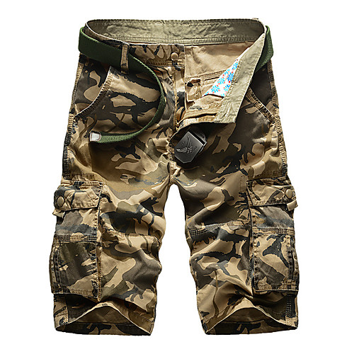 

Men's Hiking Shorts Hiking Cargo Shorts Solid Color Summer Outdoor 12 Standard Fit Multi-Pockets Quick Dry Breathable Sweat wicking Shorts Bottoms Army Green Khaki Camping / Hiking Hunting Fishing
