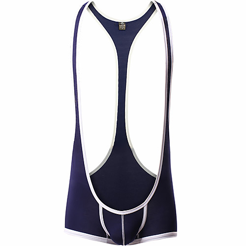 

Men's Backless Bodysuits Nightwear Solid Colored Red / Navy Blue / Gray M L XL