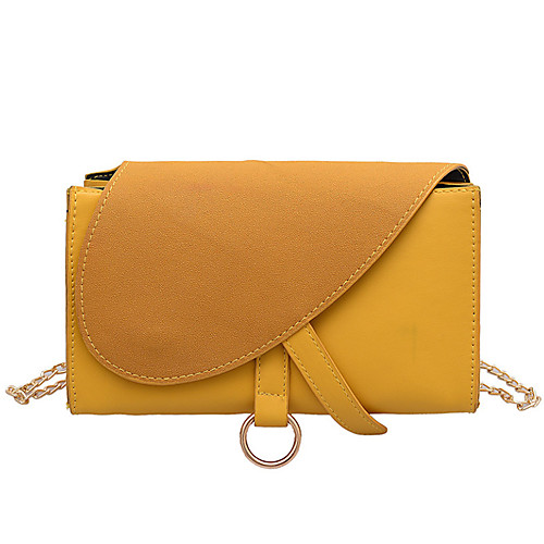 

Women's Chain Polyester / PU Crossbody Bag Solid Color Yellow / Red / Blue