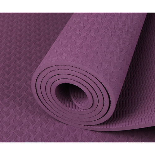 

Yoga Mat 183610.8 cm Odor Free Eco-friendly Non Slip High Density Non Toxic Thick TPE Physical Therapy Weight Loss Slimming Body Sculptor Stretch for Home Workout Yoga Pilates Purple Fuchsia Green