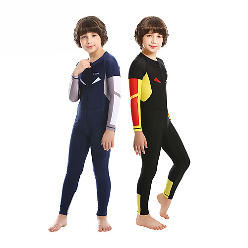 

ZCCO Boys' Girls' Rash Guard Dive Skin Suit Diving Rash Guard One Piece Swimsuit Swimwear Diving Suit Bodysuit Full Body Front Zip - Swimming Diving Surfing Patchwork Autumn / Fall Spring Summer