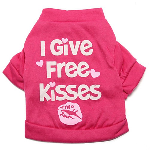 

Cat Dog Shirt / T-Shirt Dog Clothes Purple Red Pink Costume Cotton Stars Cosplay Wedding XS S M L