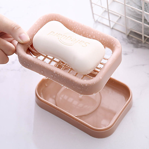 

Creative Bathroom Double Lid Drain Soap Box With Lid Simple Handmade Soap Holder