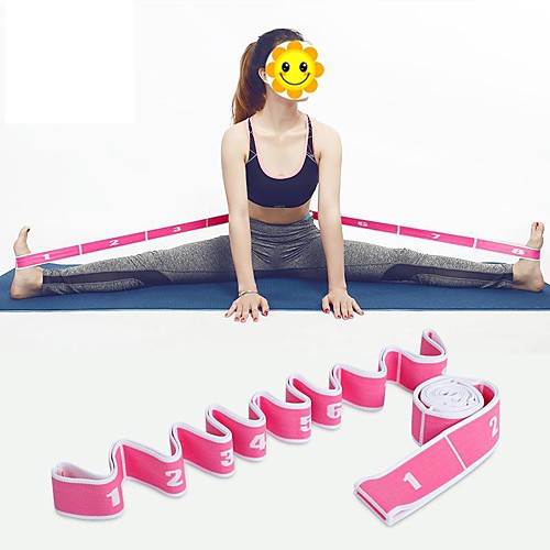 

Stretch Out Strap Sports Nylon Pilates Exercise & Fitness Gym Workout Adjustable Durable Weight Loss Full Body Strength For Men Women / Kid's