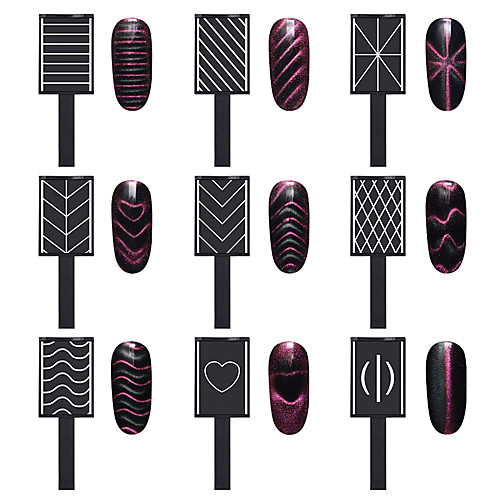 

9pcs Metal Nail Art Accessories Special Design Multi-Type Artistic Trendy Daily UV Gel for Finger Nail Toe Nail Finger