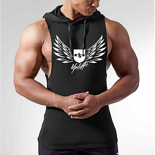 

Men's Hoodie Geometric Hooded Casual Sleeveless White Black Blue Red Navy Blue Gray US32 / UK32 / EU40 US34 / UK34 / EU42 US36 / UK36 / EU44 US38 / UK38 / EU46