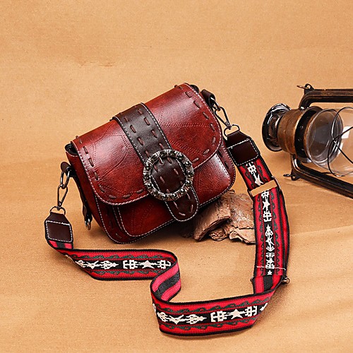 

Women's PU Crossbody Bag Solid Color Wine / Red / Green