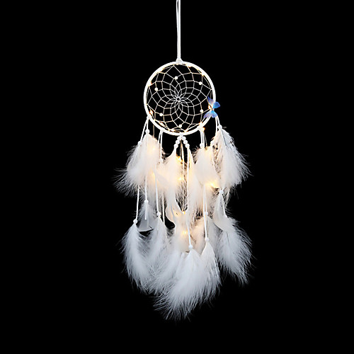 

LED BohoDreamCatcherHandmadeGiftWallHangingDecorArtOrnamentCraft Feather5013cmforKidsBedroomWeddingFestival