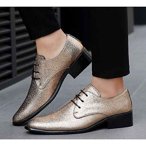 

Men's PU Spring & Summer Classic Oxfords Gold / Gray / Silver