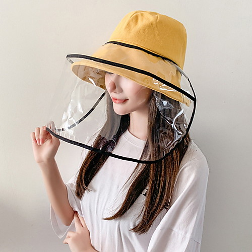 

Women's Basic Polyester Full-face Protective Hat /Summer Outdoor Gardening / Foldable / Beach / Sunscreen Sun Hat Big Brim Cap
