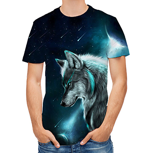 

Men's T shirt 3D Animal Print Tops Green