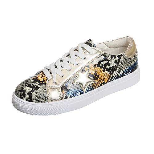 

Women's Sneakers 2020 Flat Heel Round Toe PU Classic / Preppy Spring & Fall / Spring & Summer Light Brown / White / Blue / White