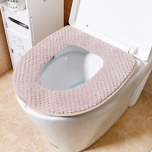 

Antibacterial Household Toilet Waterproof Cushion Can Be Washed With Thick Warm Sit General Set Of Mat Paste Type Toilet Sets