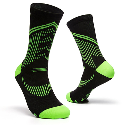 

Compression Socks Athletic Sports Socks Running Socks 1 Pair Cushion Tube Socks Socks Fitness, Running & Yoga Sports Running Sports Simple Chinlon Cotton Green / Stretchy