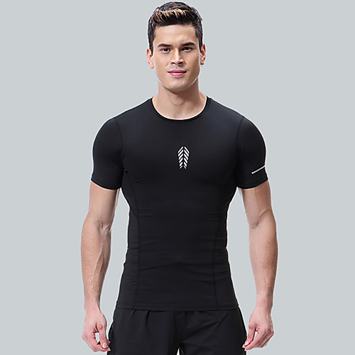 

Men's T shirt Solid Colored Geometric Print Short Sleeve Daily Tops Basic Streetwear White Black Red
