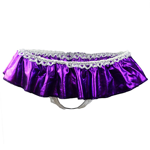 

Men's Lace G-string Underwear - Normal Low Waist Purple Fuchsia One-Size