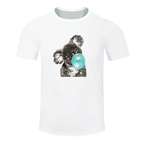 

Men's Short Sleeve Running Shirt Tee Tshirt Top Cotton Breathable Quick Dry Moisture Wicking Gym Workout Running Active Training Jogging Sportswear Koala Plus Size White Black Yellow Light Purple