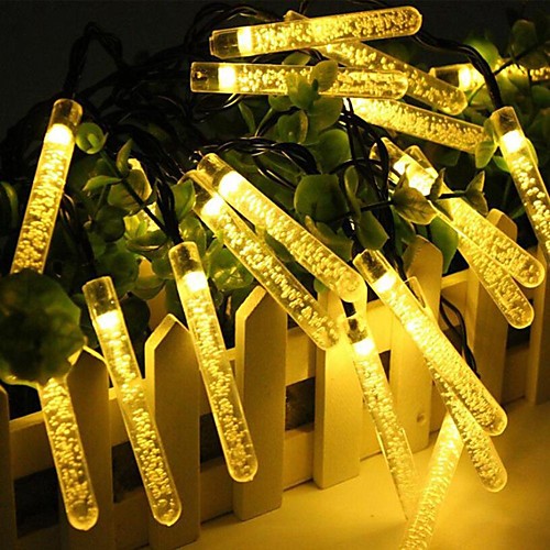 

5m String Lights Solar 20LED Light String Icicle Light String Outdoor Waterproof Christmas Holiday Bar Party Decoration String Light