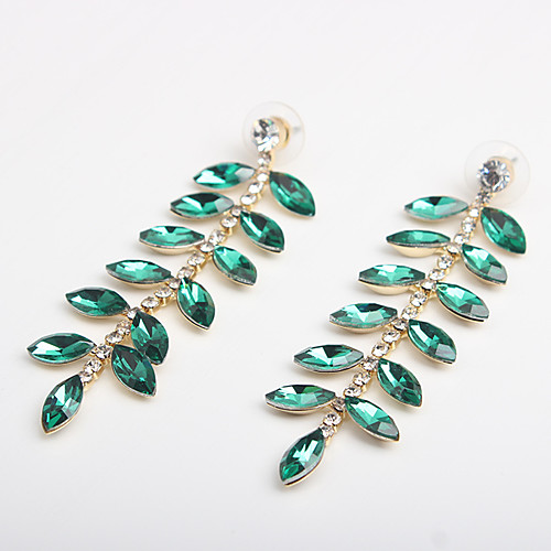 

Women's Hoop Earrings Classic Love Classic Vintage Imitation Diamond Earrings Jewelry Green For Party Carnival 1 Pair