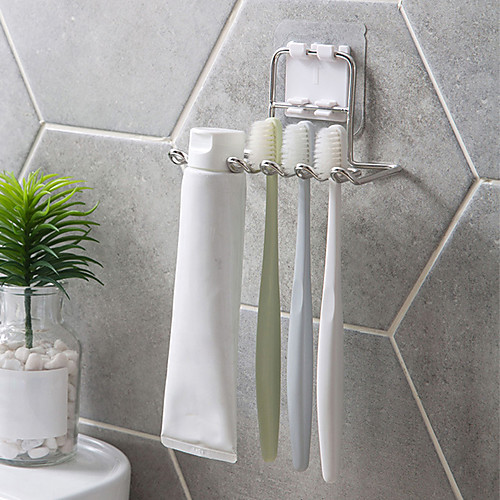 

Stainless Steel Toothbrush Holder Shaver Storage Rack Tooth Brush Shelf Toothpaste Holder Rack Bathroom Organizer Accessories