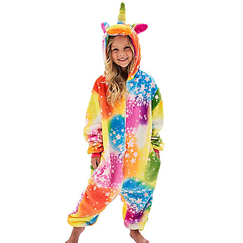 

Kid's Kigurumi Pajamas Flying Horse Onesie Pajamas Flannel Fabric Purple / Yellow / Red Cosplay For Boys and Girls Animal Sleepwear Cartoon Festival / Holiday Costumes