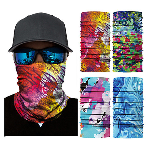 

Neck Gaiter Pollution Protection Quick Dry Ultraviolet Resistant Rainbow Balaclavas Bandana for Adults' Road Cycling Hiking Cycling