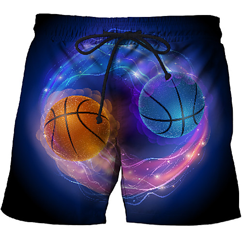 

Men's Sporty Exaggerated Plus Size Skinny Sweatpants Shorts Pants - 3D Patterned 3D Print Print Rainbow US32 / UK32 / EU40 / US34 / UK34 / EU42 / US36 / UK36 / EU44