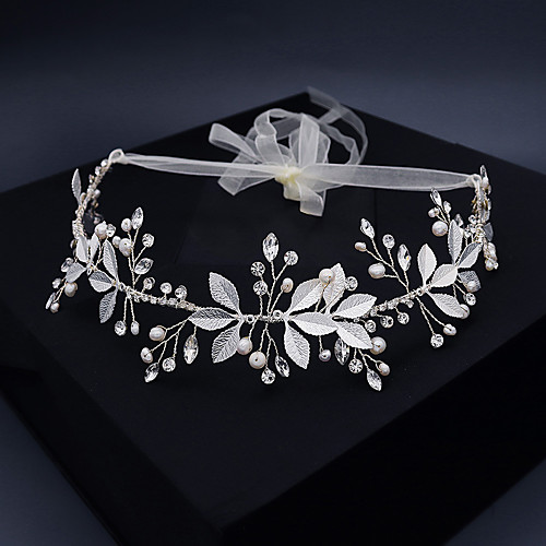 

Vintage Fashion Imitation Pearl / Cubic Zirconia / Alloy Headbands with Rhinestone / Crystals / Lace-up 1pc Wedding / Party / Evening Headpiece